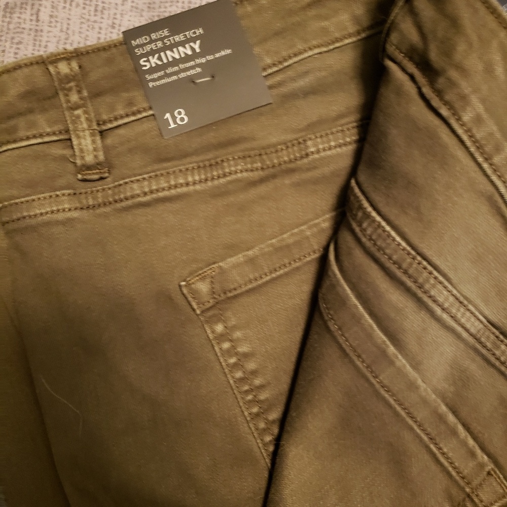 Lame Bryant mid rise super stretch skinny jeans